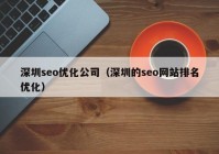 深圳seo优化公司（深圳的seo网站排名优化）