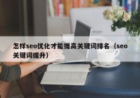 怎样seo优化才能提高关键词排名（seo关键词提升）