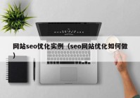 网站seo优化实例（seo网站优化如何做）
