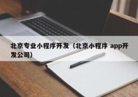 北京专业小程序开发（北京小程序 app开发公司）